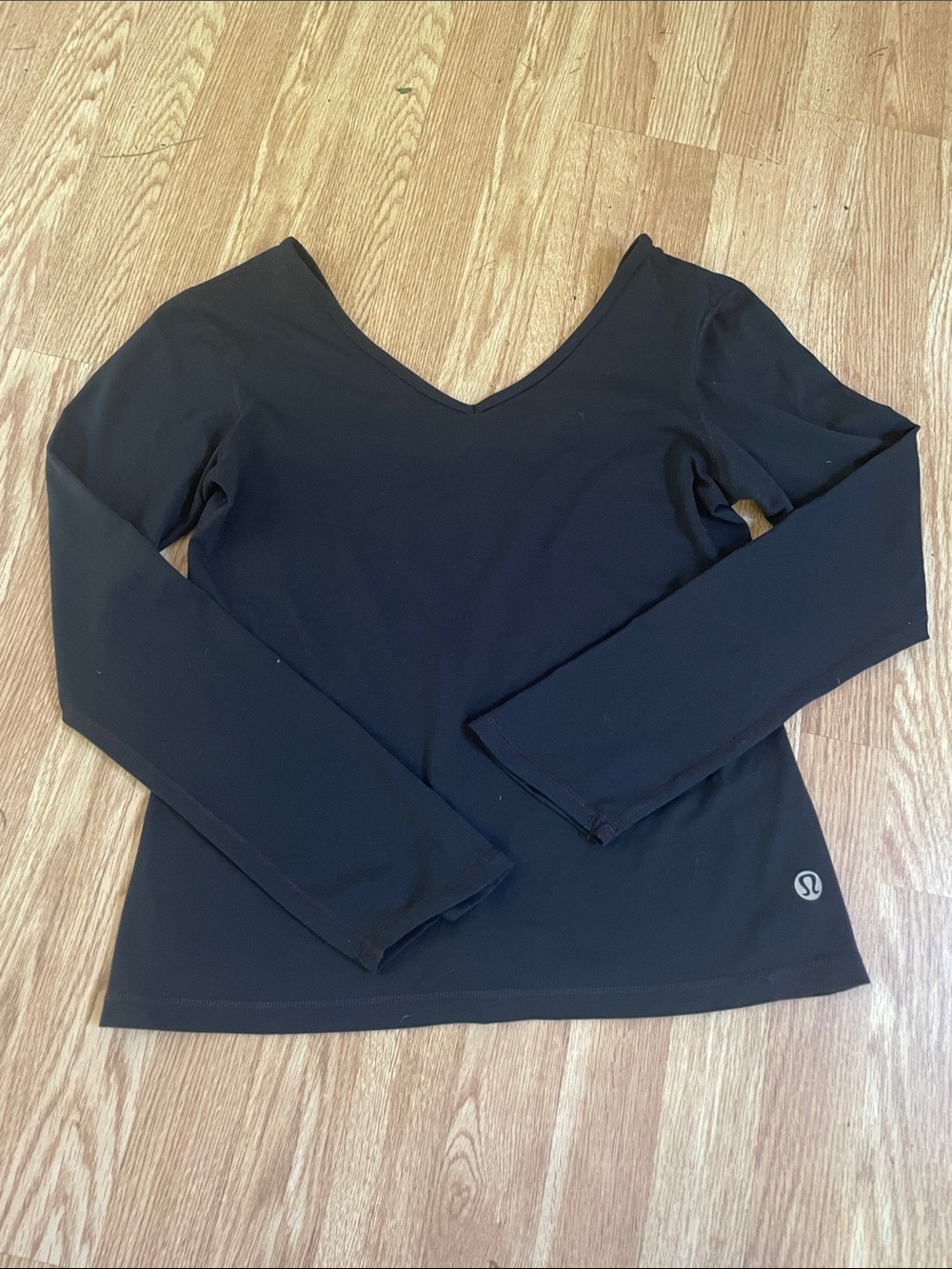lululemon athletica Black Long Sleeve V-Neck Top
